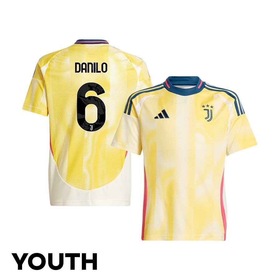Danilo 6 Juventus 2024/25 Away YOUTH Jersey - Yellow