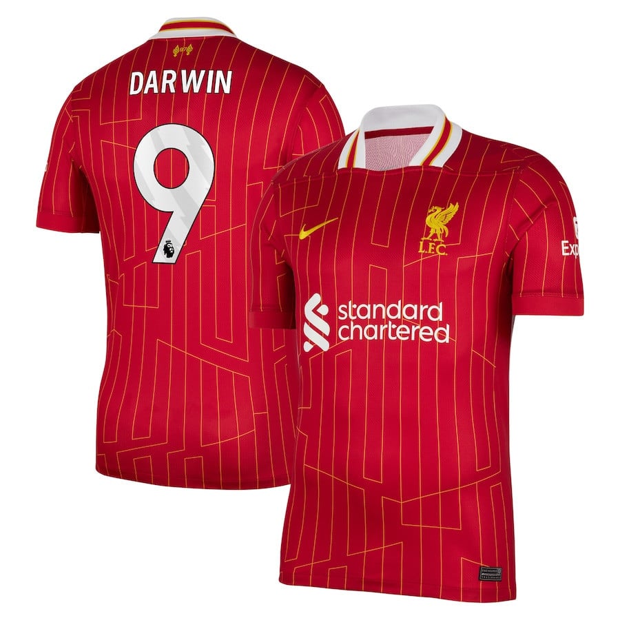 Darwin Núñez 9 Liverpool 2024/25 Home Men Jersey - Red