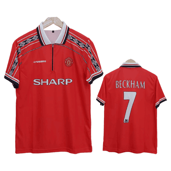 David Beckham 1998-99 Manchester United Home Men Jersey - Red