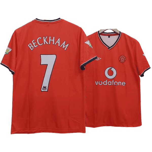 David Beckham 2000-01 Manchester United Home Men Jersey - Red