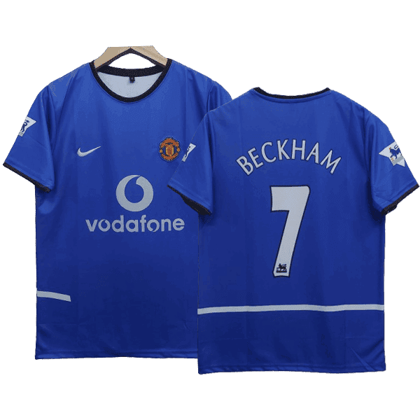 David Beckham 2002-03 Manchester United Third Men Jersey - Blue