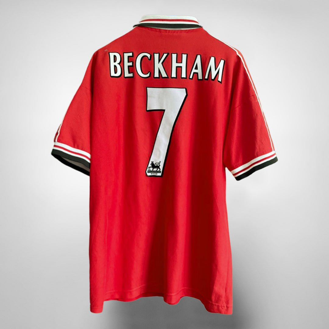 David Beckham 7 Manchester United 1998-1999 Umbro Home Retro Jersey - Men