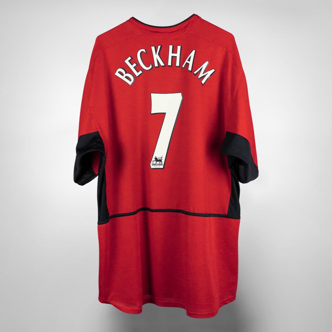 David Beckham 7 Manchester United 2002-2004 Nike Home Retro Jersey - Men Red