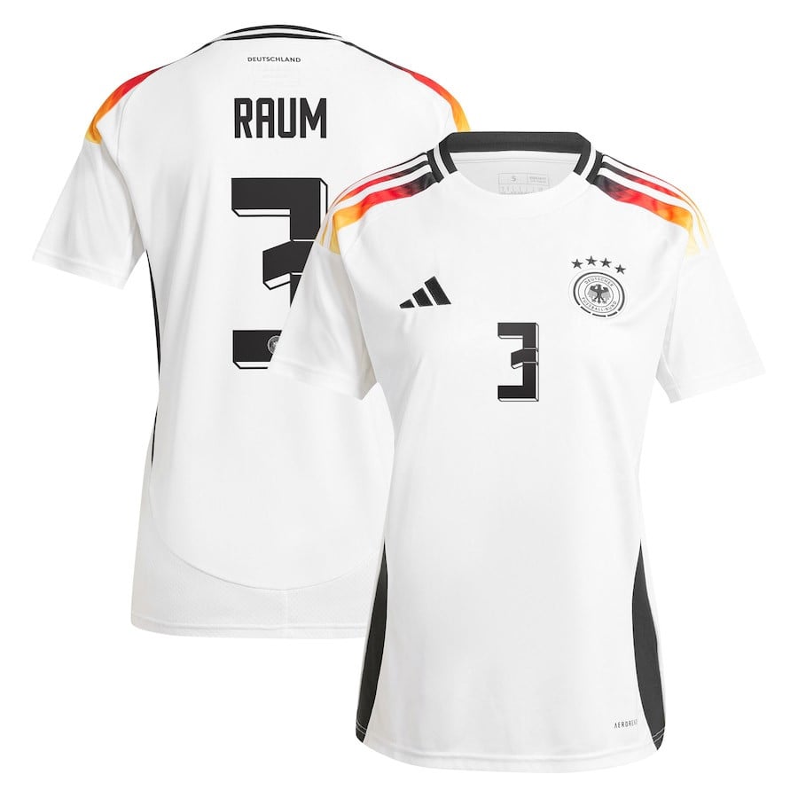 David Raum 3 Germany National Team 2024 Home Women Jersey - White