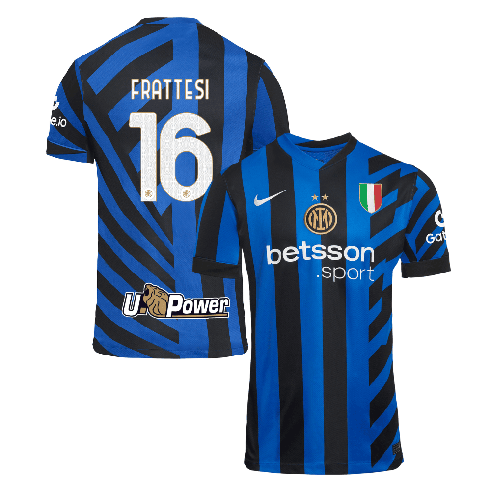 Davide Frattesi 16 Inter Milan 2024/25 Home Men Jersey - Blue