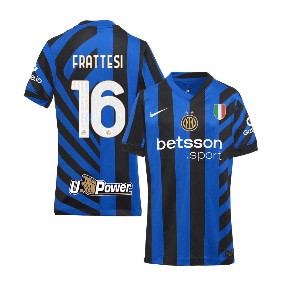 Davide Frattesi 16 Inter Milan 2024/25 Home YOUTH Jersey - Blue