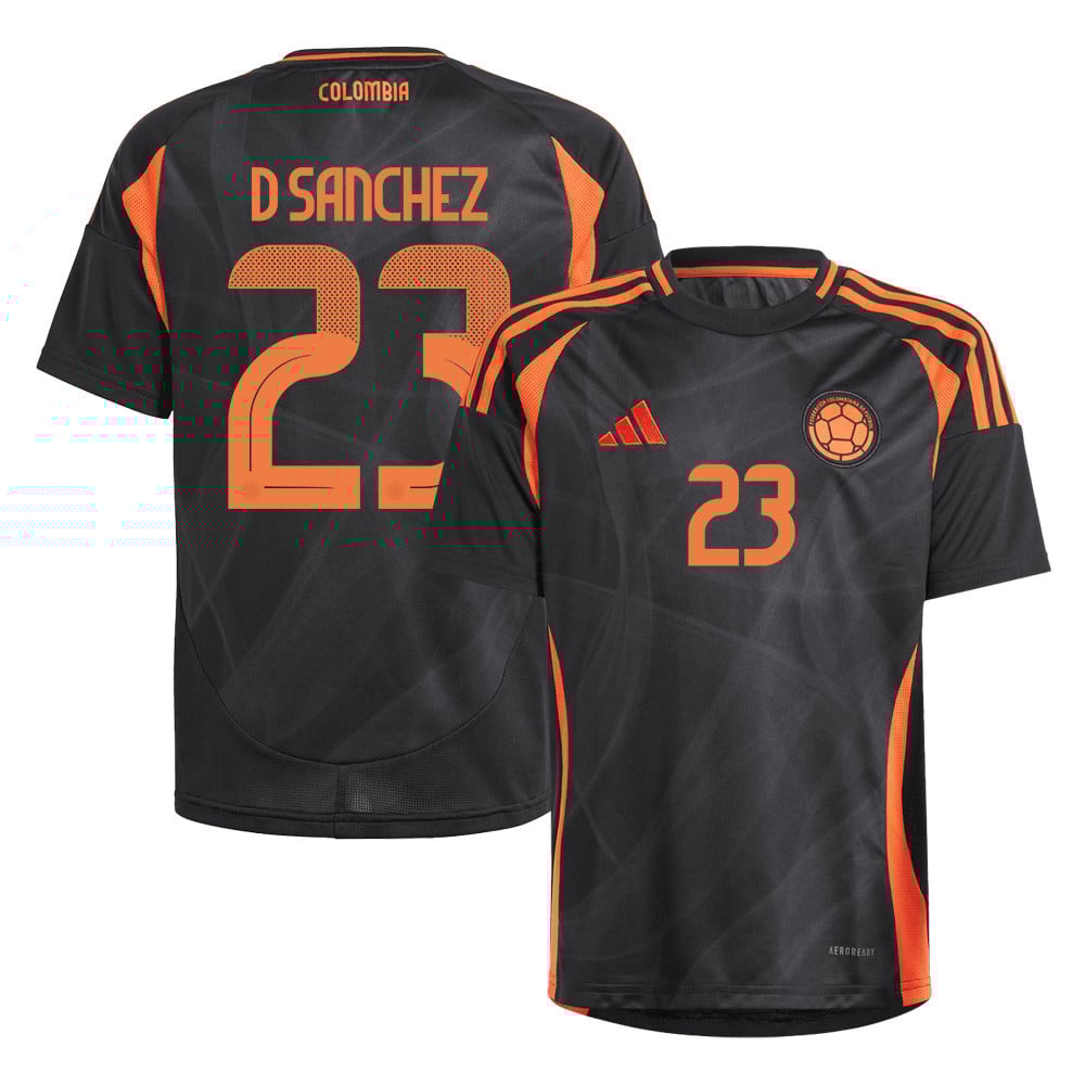 Davinson Sánchez 23 Colombia National Team 2024/25 Away YOUTH Jersey - Black