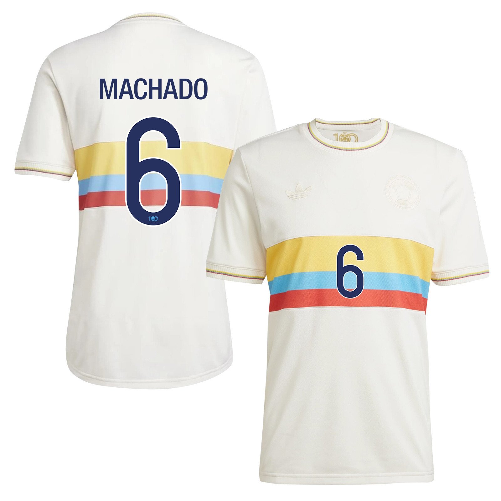 Deiver Machado 6 Colombia 2024 100th Anniversary Jersey - Men, Chalk White