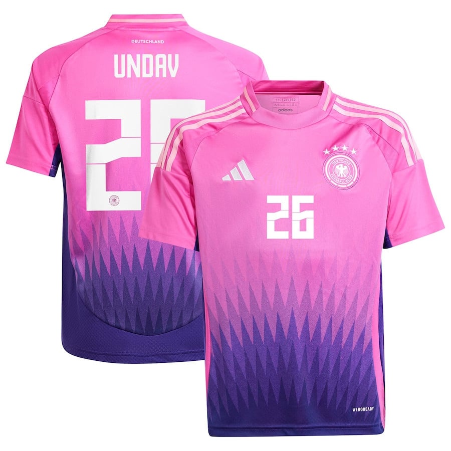 Deniz Undav 26 Germany National Team 2024 Away YOUTH Jersey - Pink
