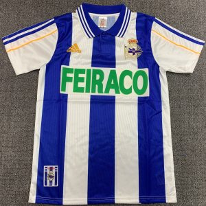 Deportivo de La Coruña 1999/2000 Home Retro Men Jersey - Blue/White