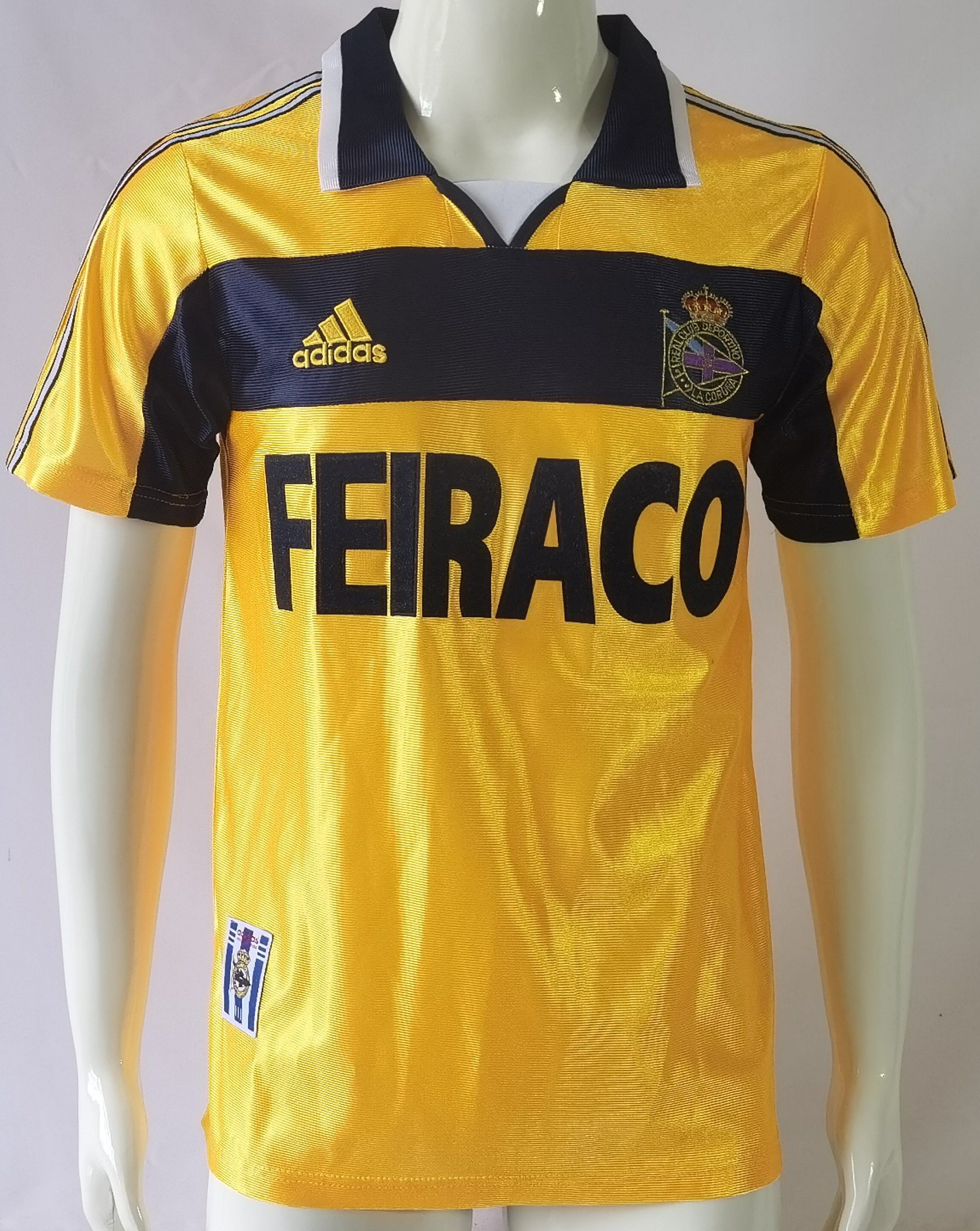 Deportivo de La Coruña 1999/2000 Third Retro Men Jersey – Yellow
