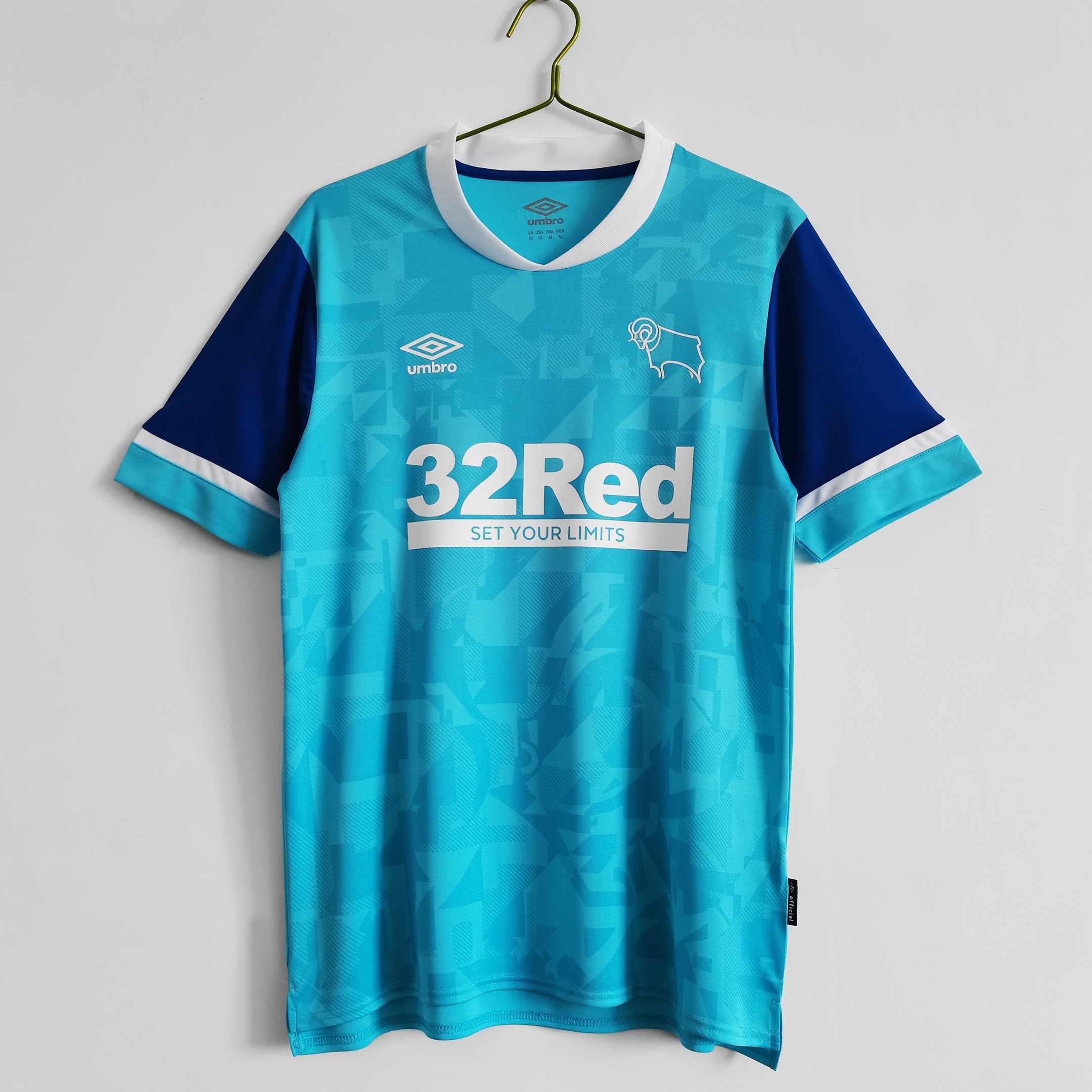 Derby County 2021/22 Away Retro Men Jersey - Aqua