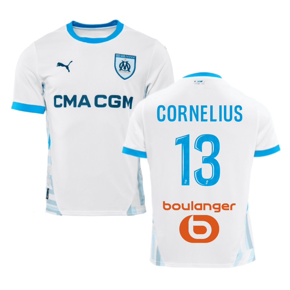 Derek Cornelius 13 Olympique de Marseille 2024/25 Home Men Jersey - White