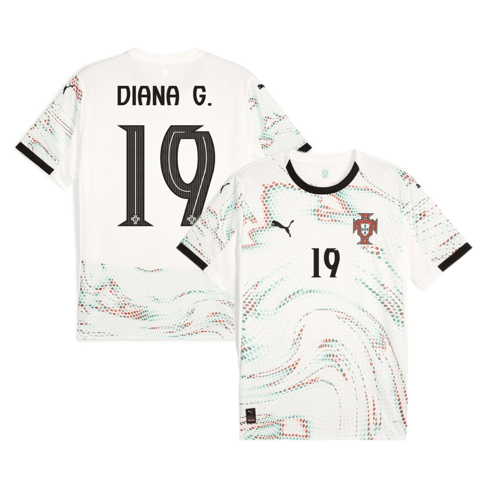 Diana Gomes 19 Portugal Women's National Team 2025/26 Away Men Jersey - White