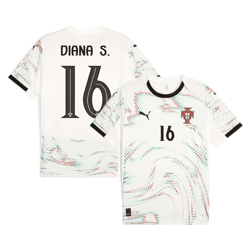 Diana Silva 16 Portugal Women's National Team 2025/26 Away Men Jersey - White