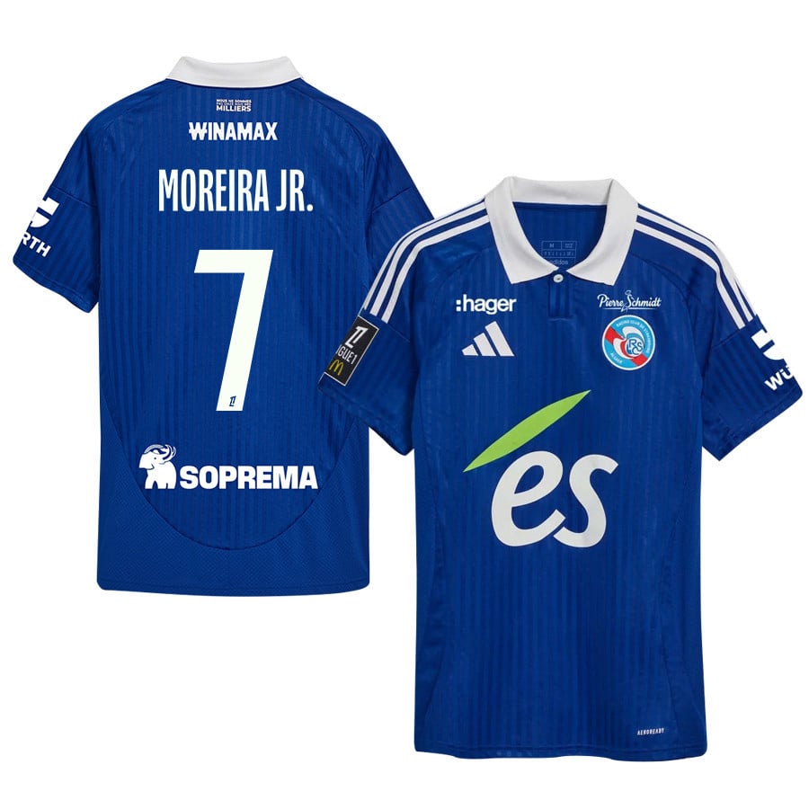 Diego Moreira 7 RC Strasbourg Alsace 2024/25 Home Men Jersey - Blue