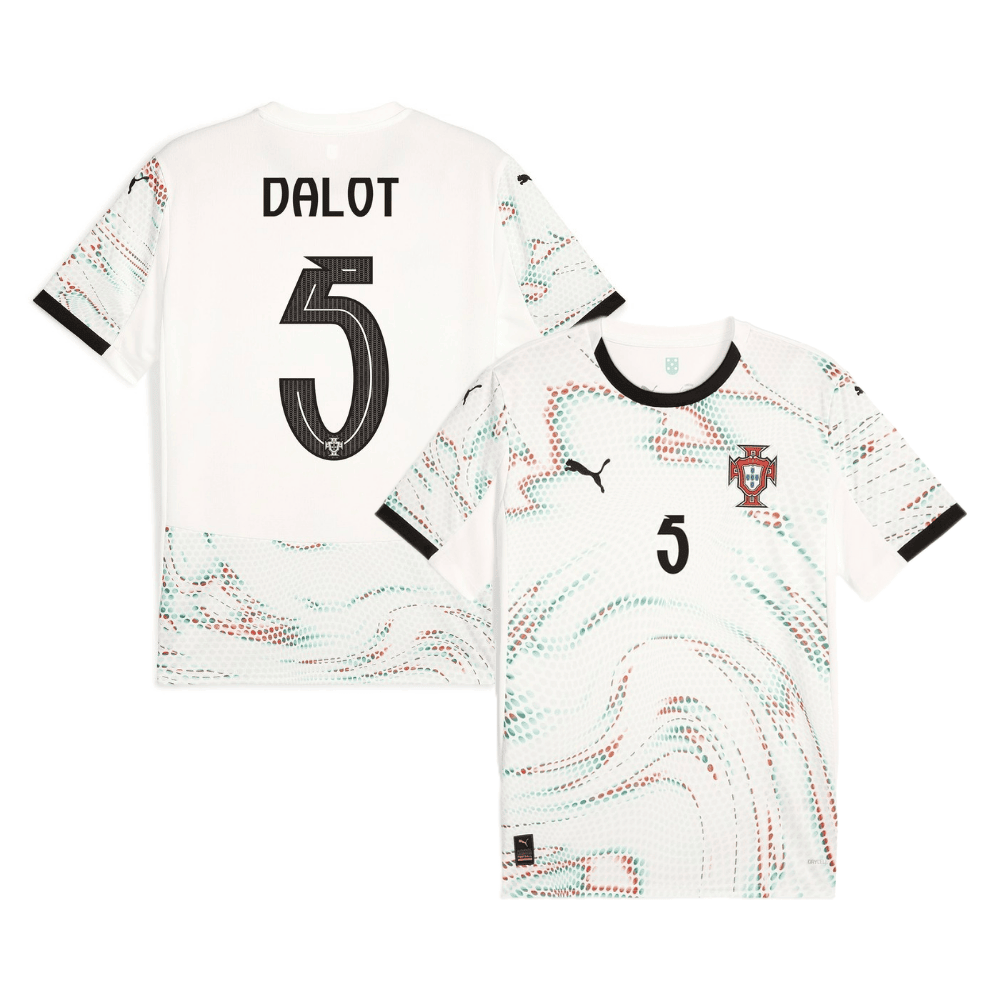 Diogo Dalot 5 Portugal National Team 2025/26 Away Men Jersey - White