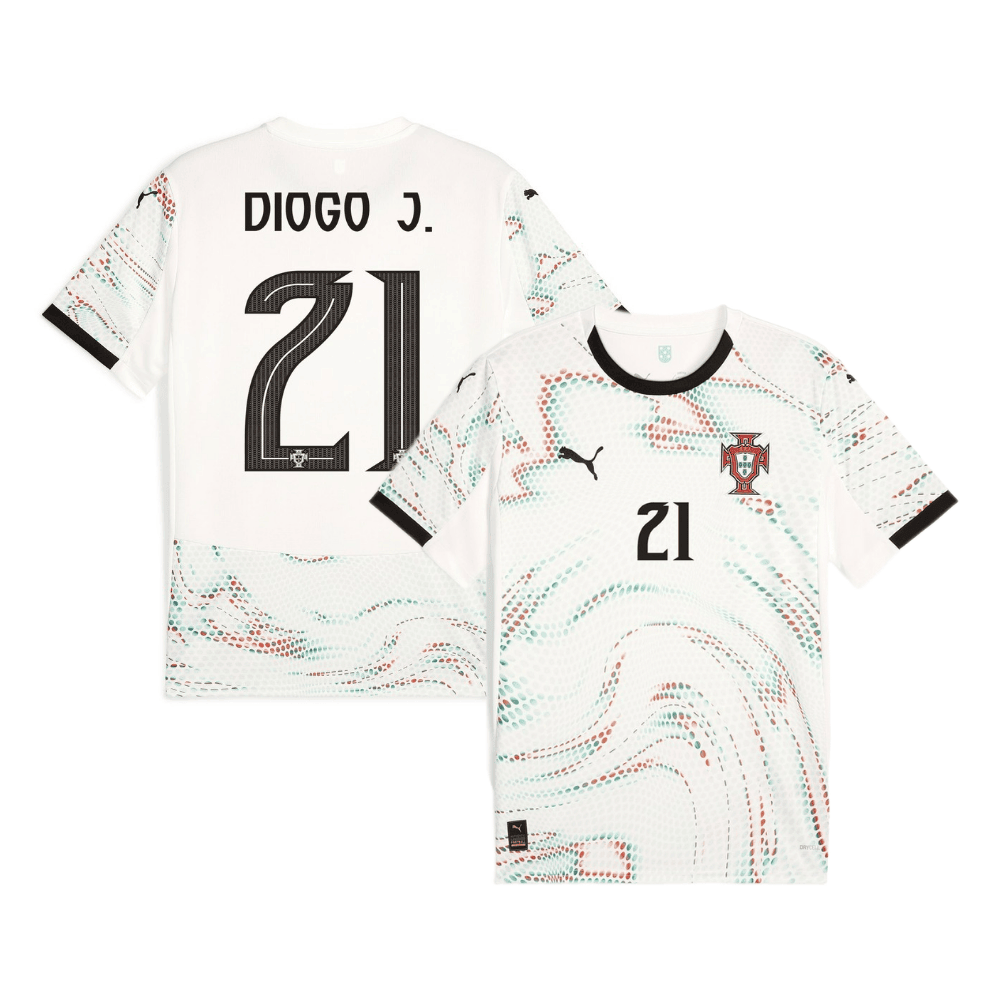 Diogo Jota 21 Portugal National Team 2025/26 Away Men Jersey - White