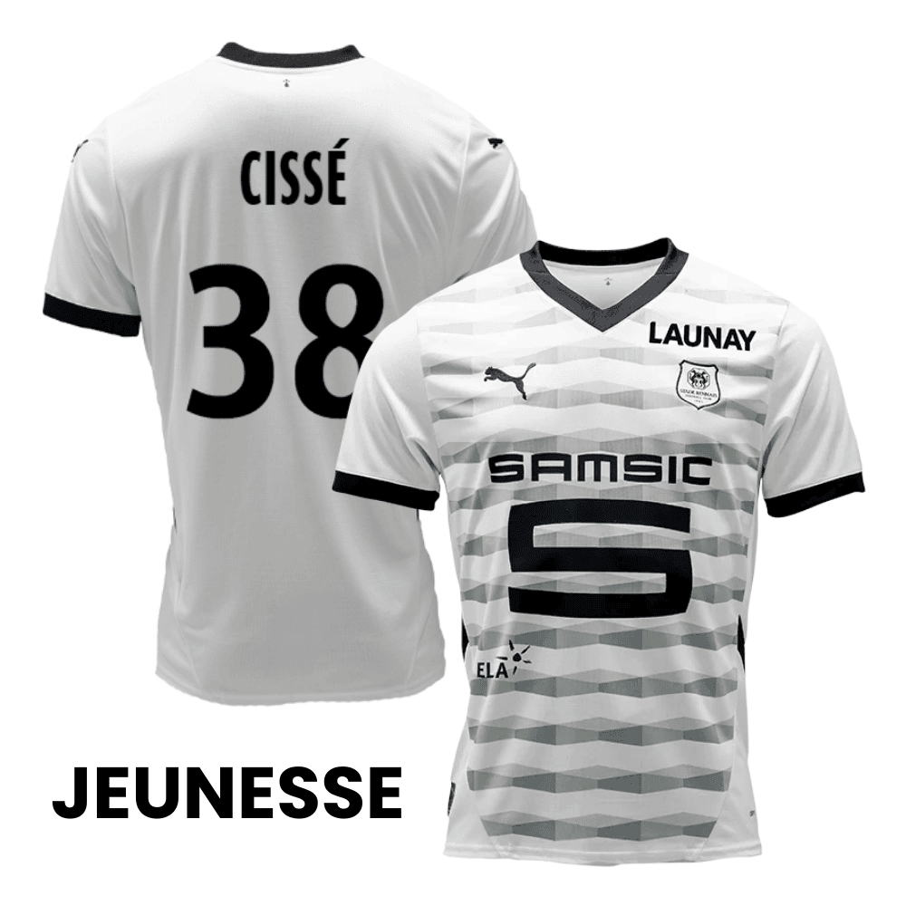 Djaoui Cissé 38 Stade Rennais F.C. 2024/25 Away YOUTH Jersey - White