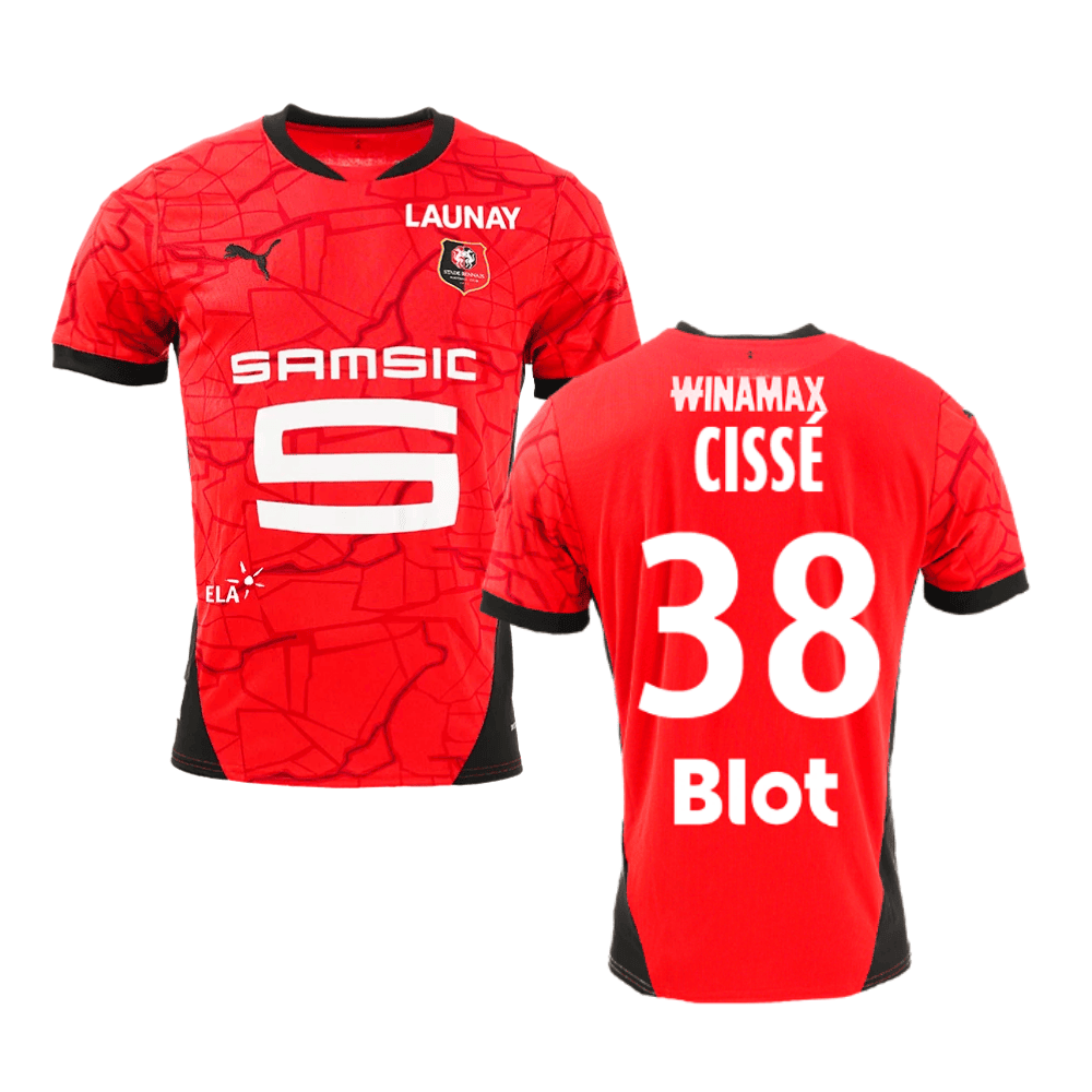 Djaoui Cissé 38 Stade Rennais F.C. 2024/25 Home Men Jersey - Red
