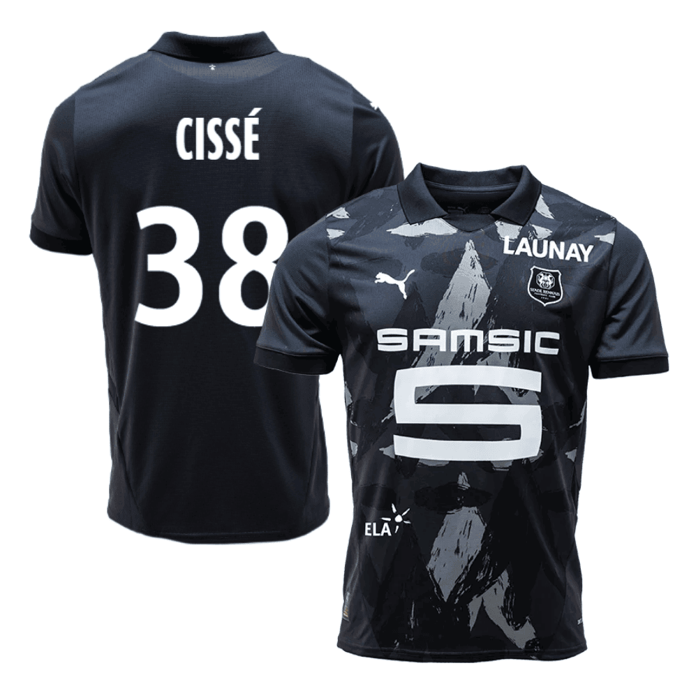 Djaoui Cissé 38 Stade Rennais F.C. 2024/25 Third Men Jersey - Black