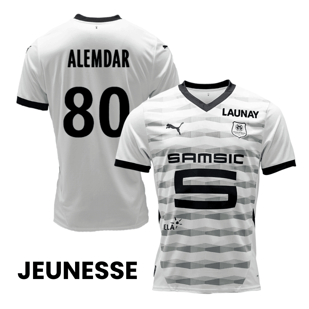 Doğan Alemdar 80 Stade Rennais F.C. 2024/25 Away YOUTH Jersey - White