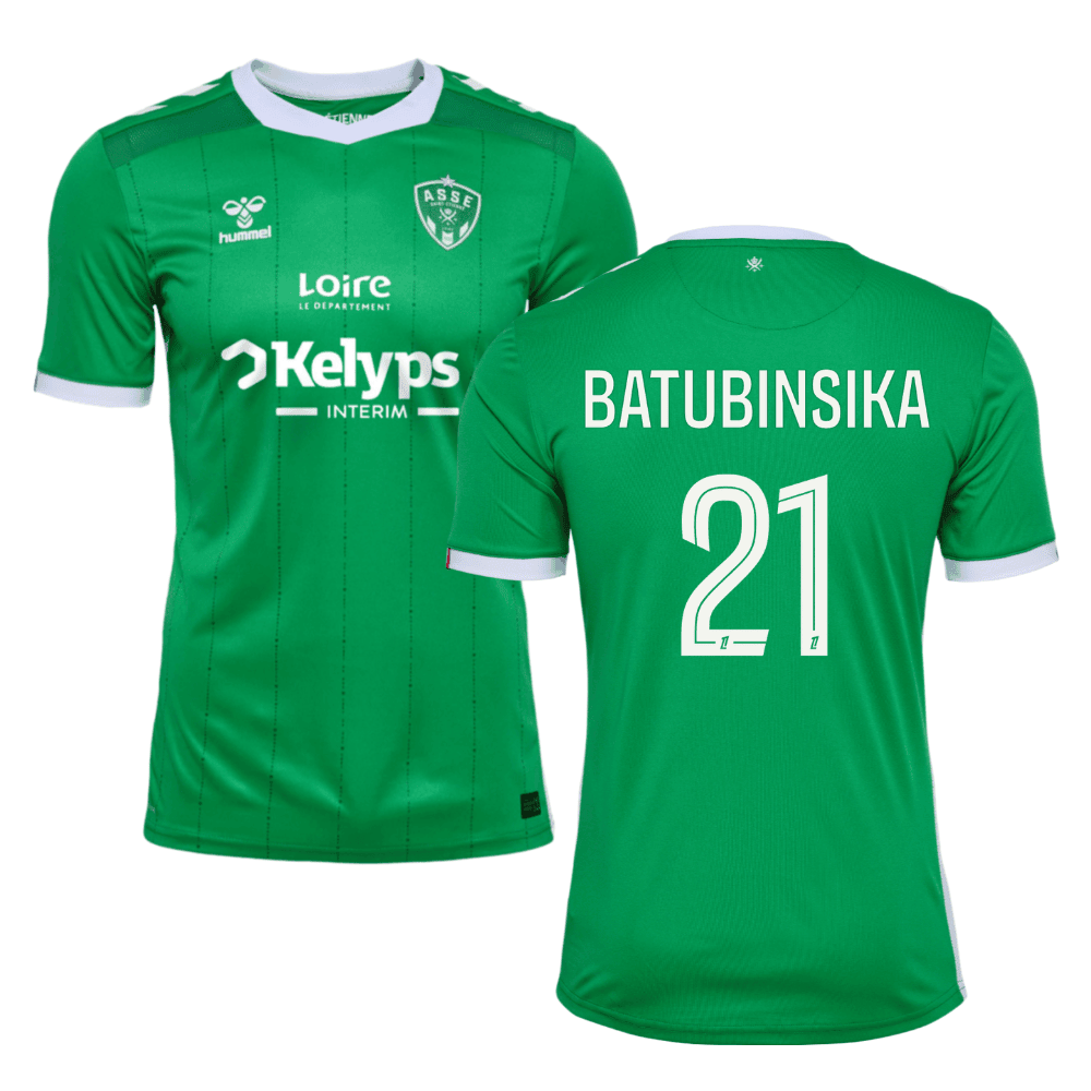 Dylan Batubinsika 21 AS Saint-Étienne 2024/25 Home Men Jersey - Green