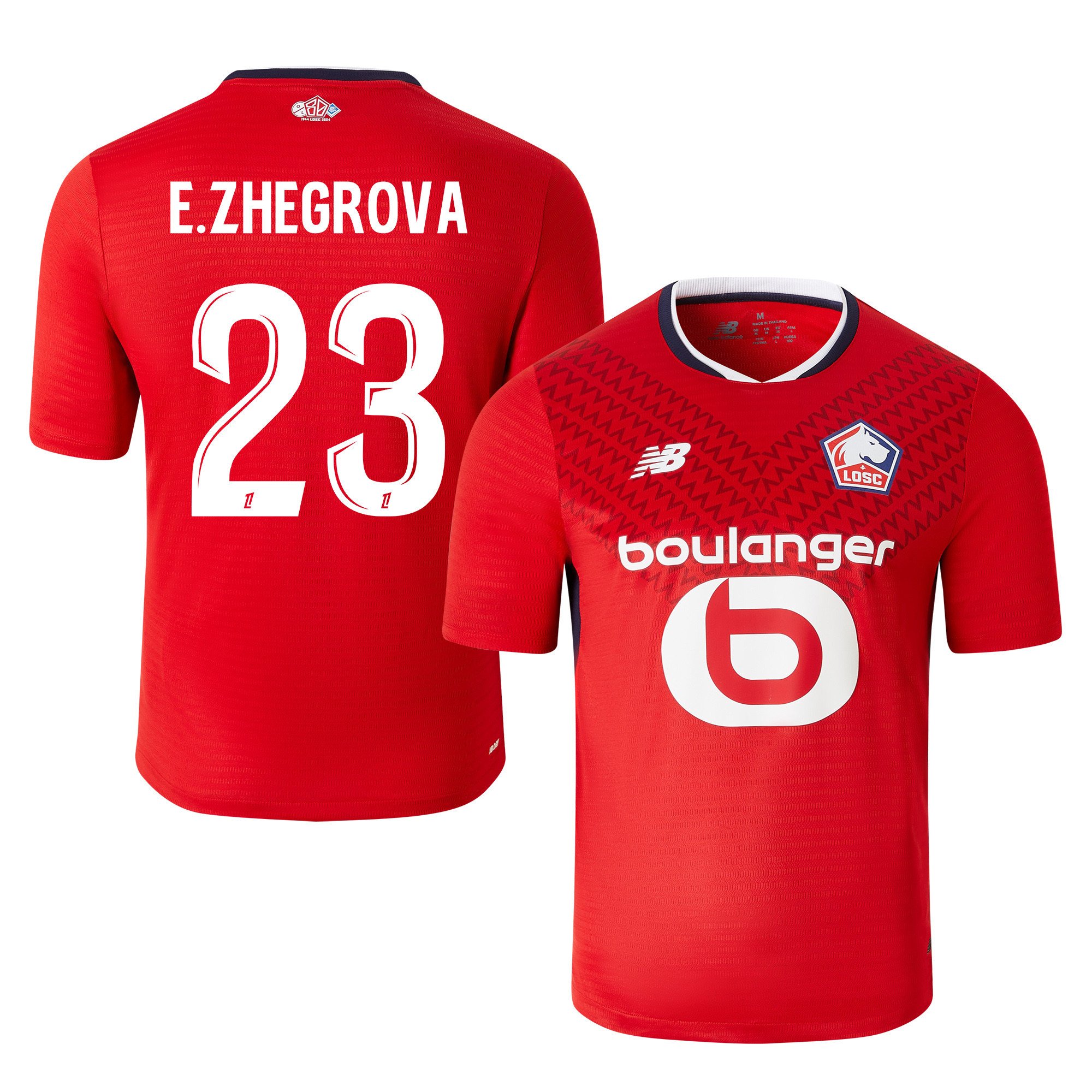 Edon Zhegrova 23 LOSC Lille 2024/25 Home Men Jersey - Red