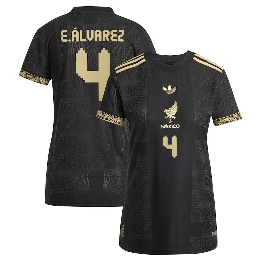 Edson Alvarez 4 Mexico National Team Women's 2025 Third Jersey - Black