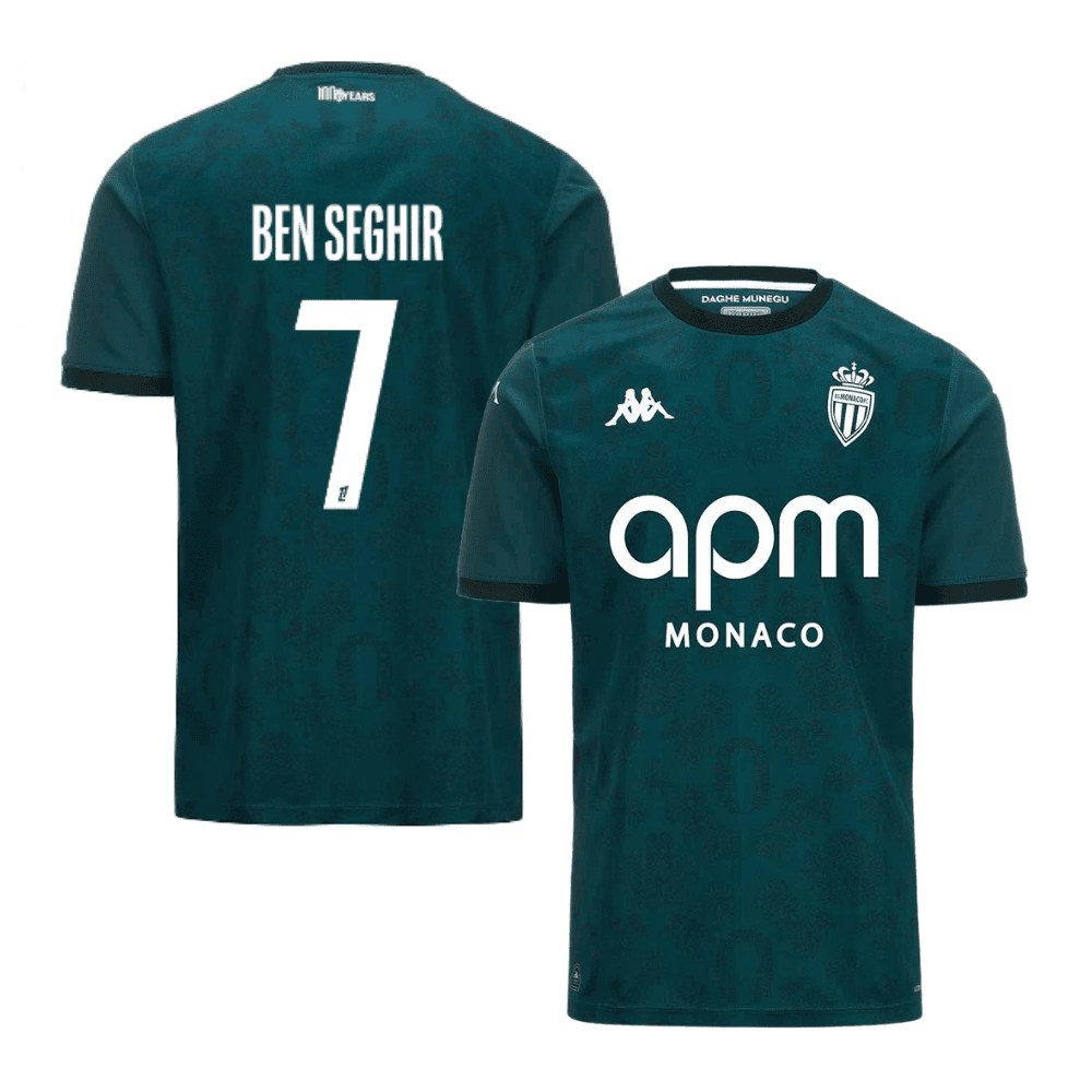 Eliesse Ben Seghir 7 AS Monaco 2024/25 Away Men Jersey - Green