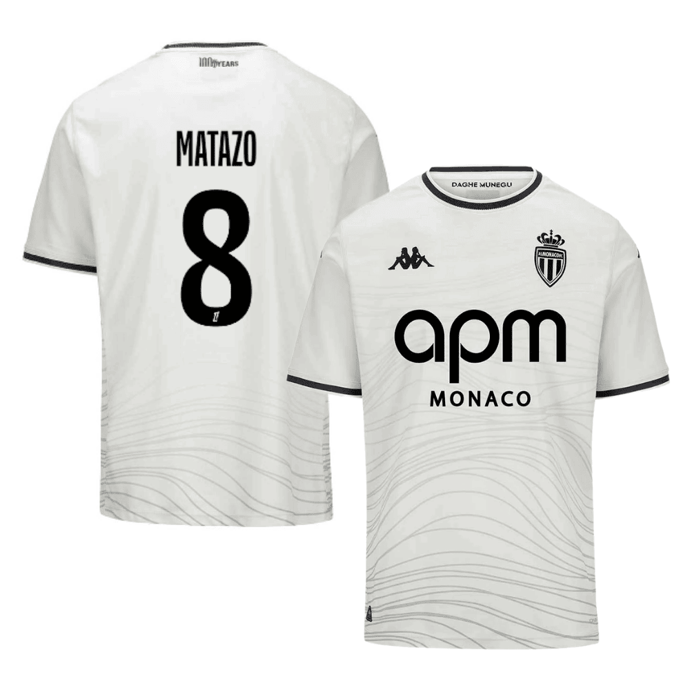 Eliot Matazo 8 AS Monaco 2024/25 Third Men Jersey - White