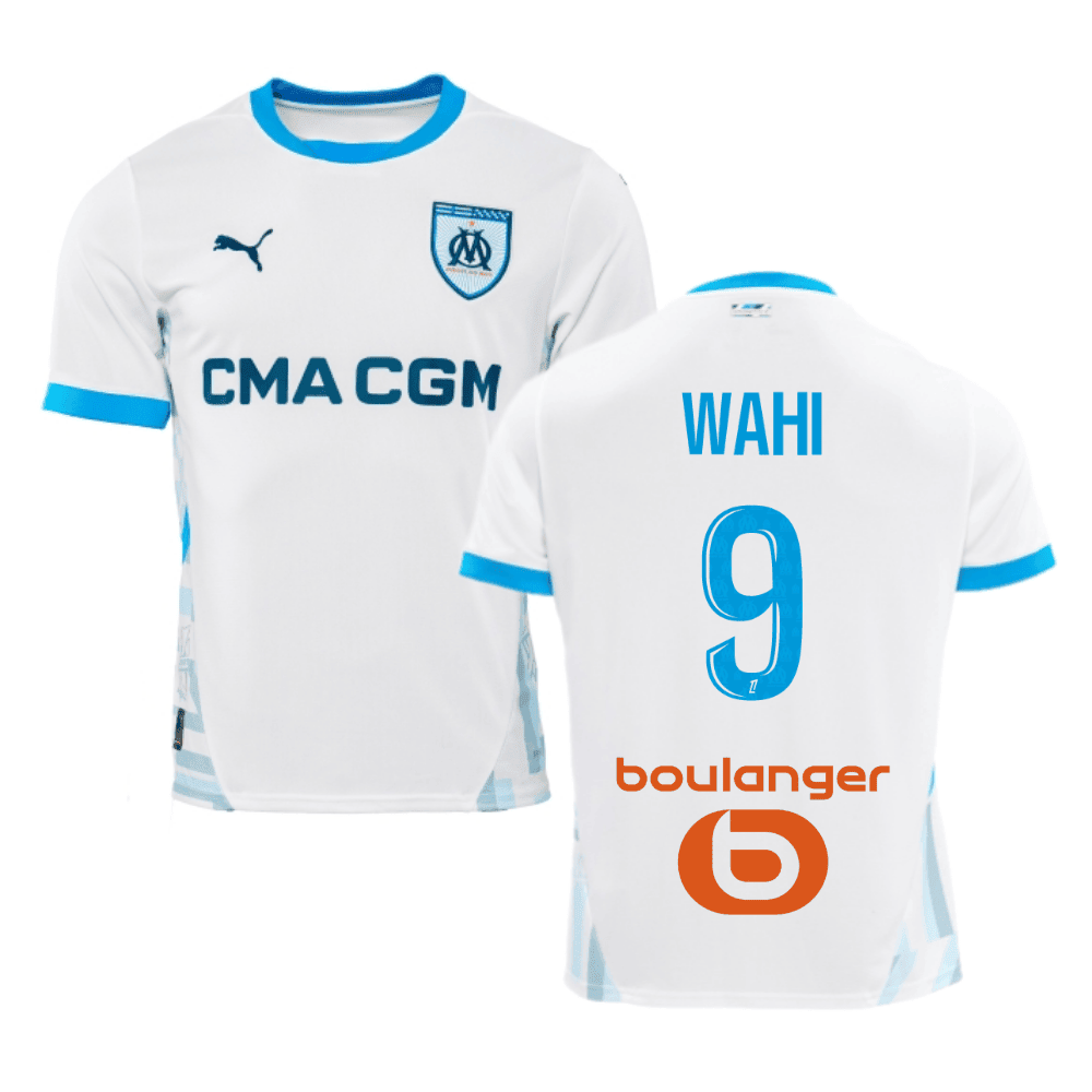 Elye Wahi 9 Olympique de Marseille 2024/25 Home Men Jersey - White