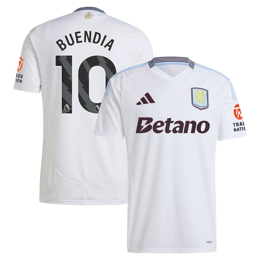 Emi Buendía 10 Aston Villa 2024/25 Away Men Jersey - White