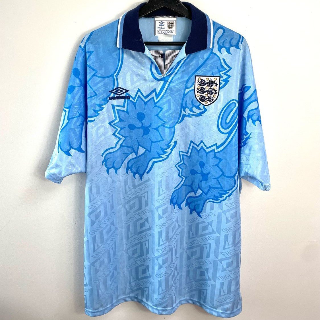 England 1992/94 Third Retro Men Jersey - Blue