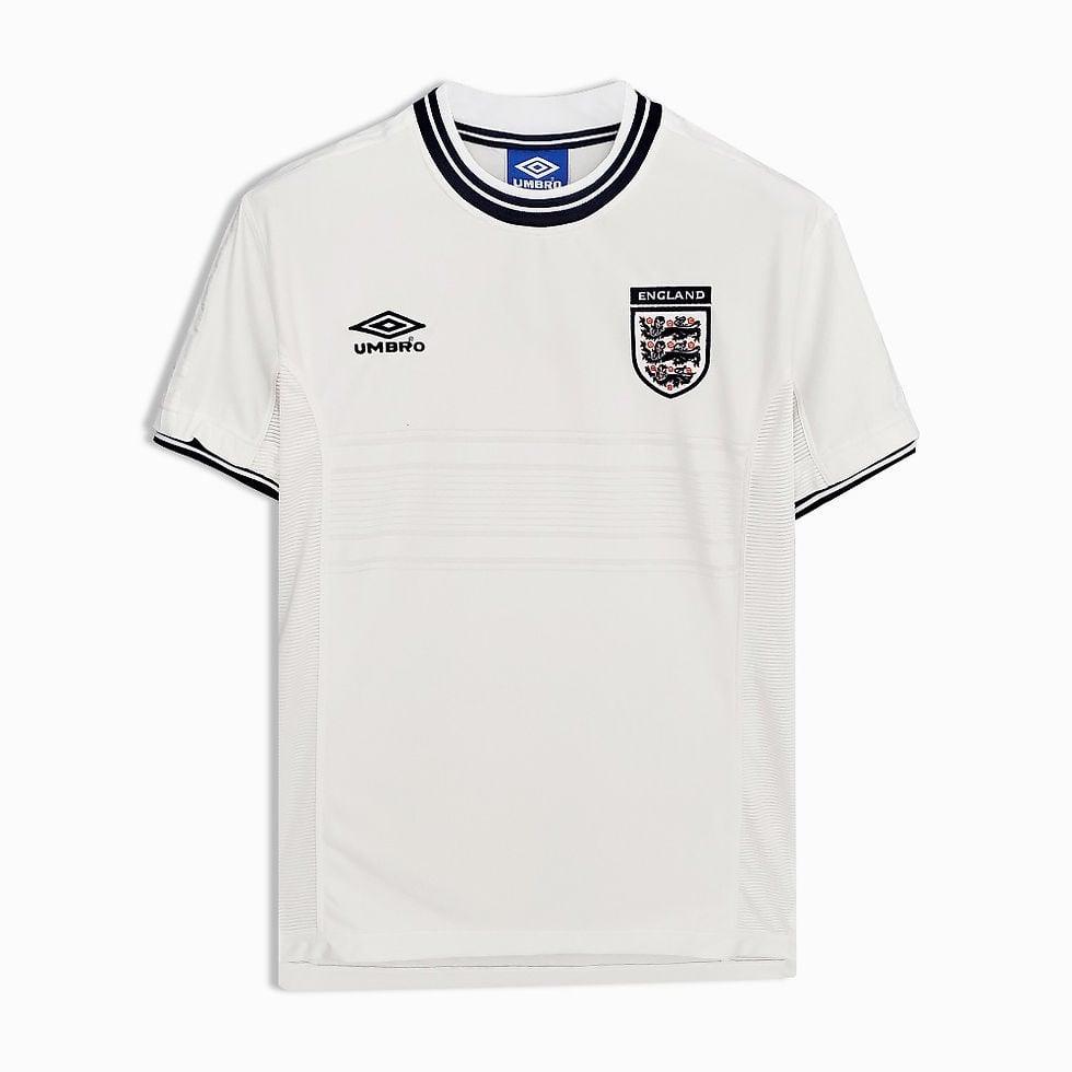England 2000 Home Retro Men Jersey - White