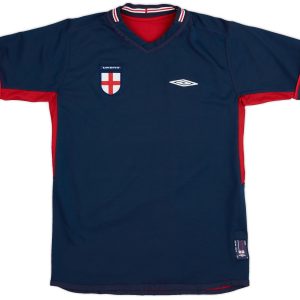 England 2002/04 Away Retro Men Jersey - Navy