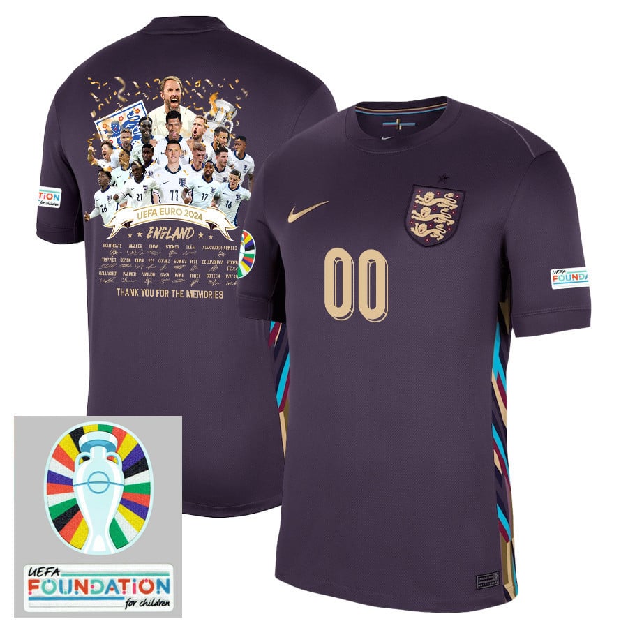 England 2024/25 Euro 2024 Thanks For The Memories Away Stadium Football Jersey - Men Purple