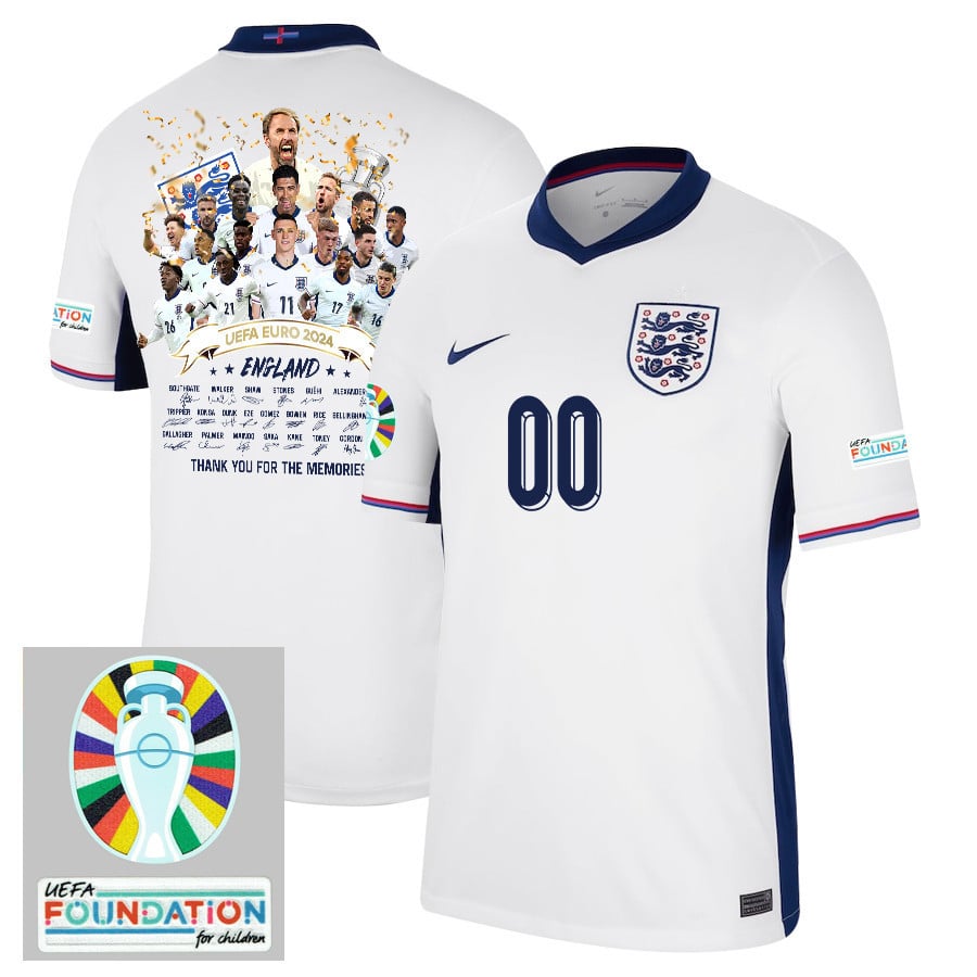 England 2024/25 Euro 2024 Thanks For The Memories Home Stadium Football Jersey - Men White