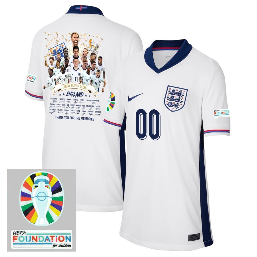 England 2024/25 Euro 2024 Thanks For The Memories Home Stadium Football Jersey - YOUTH Jersey