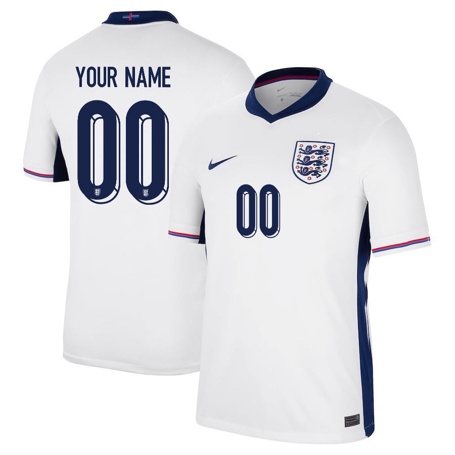 England 2024/25 Home Stadium Football Custom Jersey - Men White