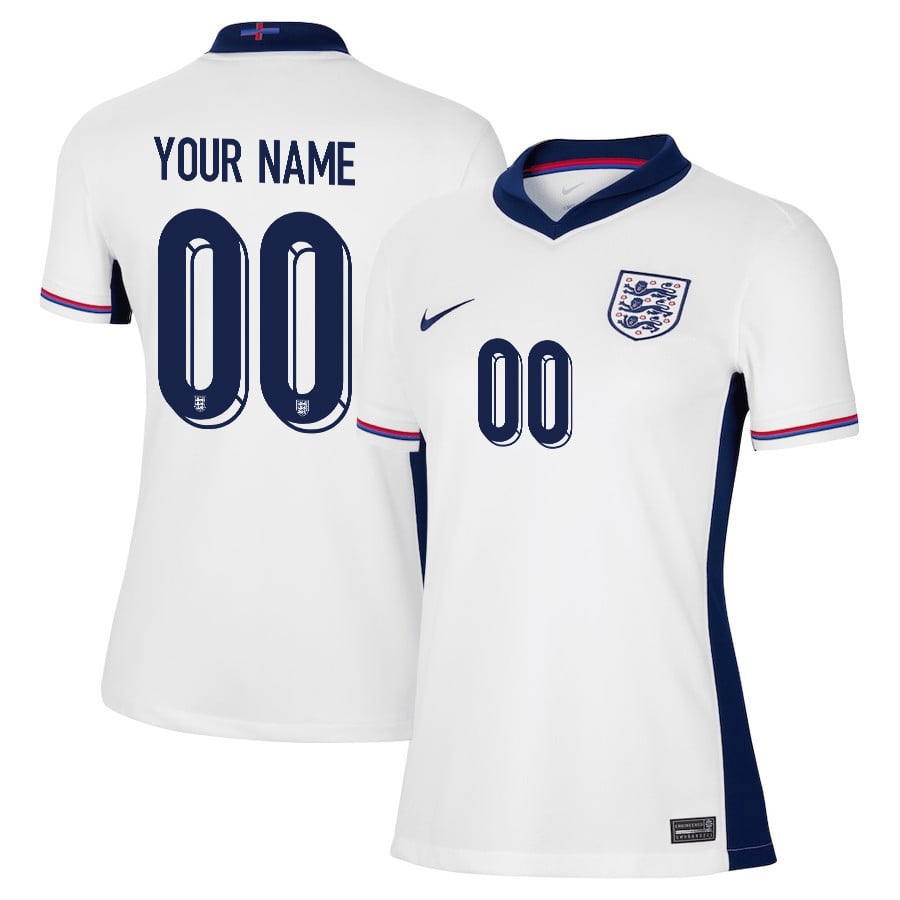 England 2024/25 Home Stadium Football Women Custom Jersey - White