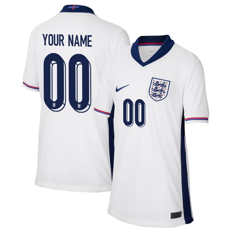England 2024/25 Home Stadium Football YOUTH Custom Jersey - White