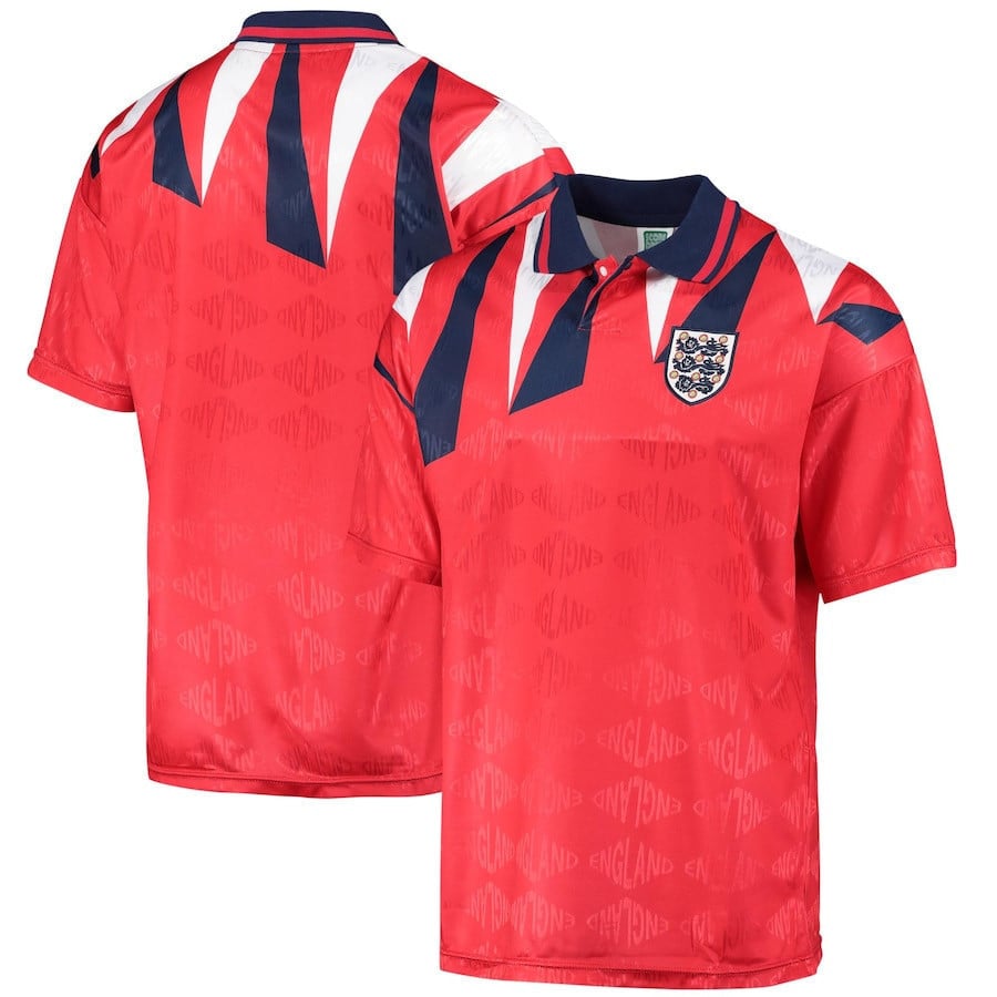 England FA 1990 'INTER' Away Jersey - Men, Red