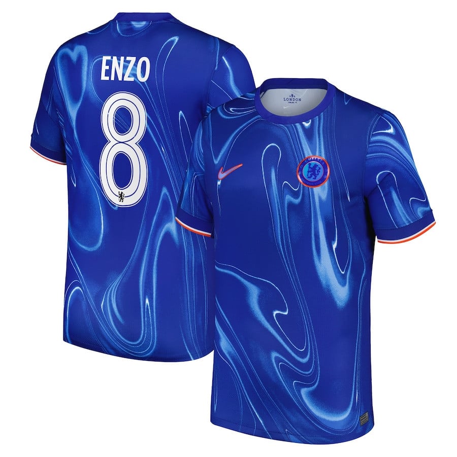 Enzo Fernández 8 Chelsea Cup 2024/25 Home Men Jersey - Blue