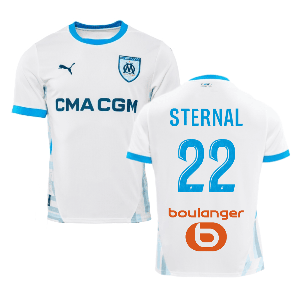 Enzo Sternal 22 Olympique de Marseille 2024/25 Home Men Jersey - White