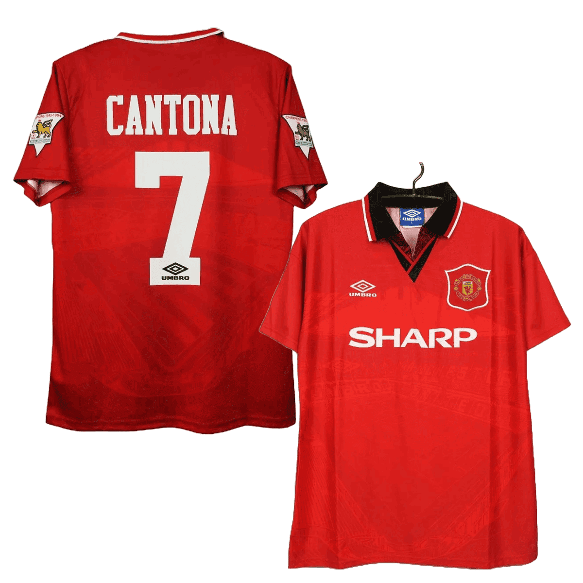 Eric Cantona 7 Manchester United 1994-1996 Home Retro Jersey - Men