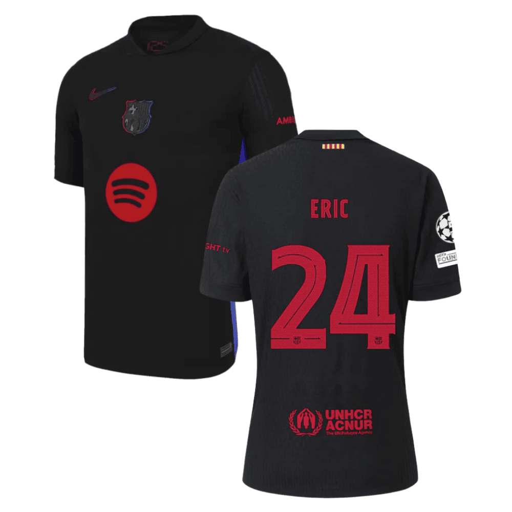 Eric García 24 Barcelona UCL Patch 2024/25 Away Men Jersey - Black