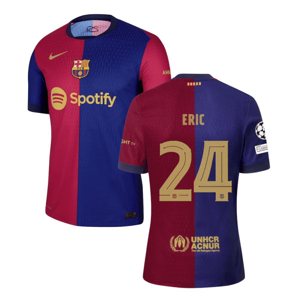 Eric García 24 Barcelona UCL Patch 2024/25 Home Men Jersey - Navy