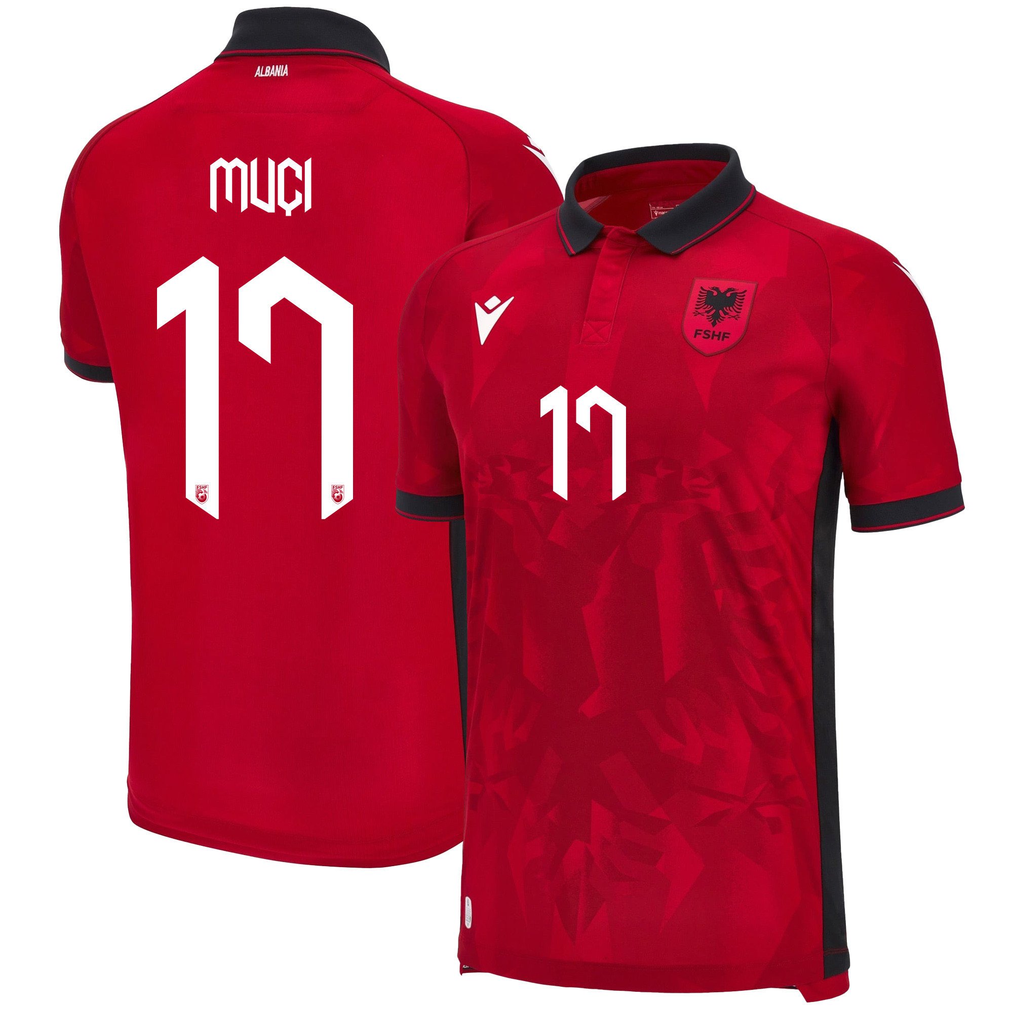 Ernest Muçi 17 Albania National Team 2024/25 Home Men Jersey - Red