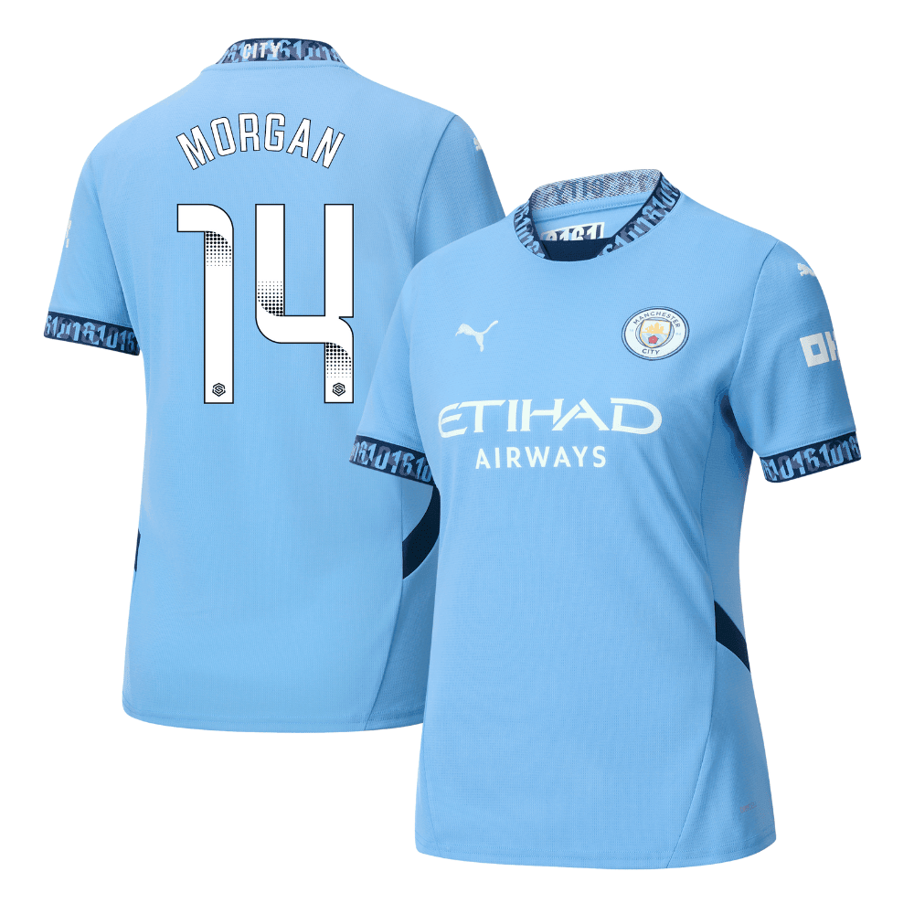 Esme Morgan 14 Manchester City 2024/25 Women's Team Home Women Jersey - Light Blue